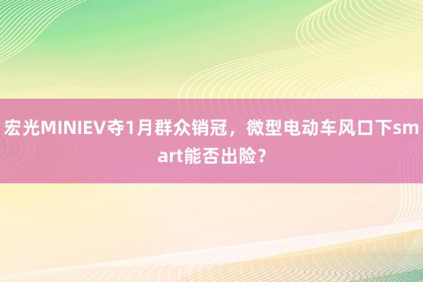 宏光MINIEV夺1月群众销冠，微型电动车风口下smart能否出险？