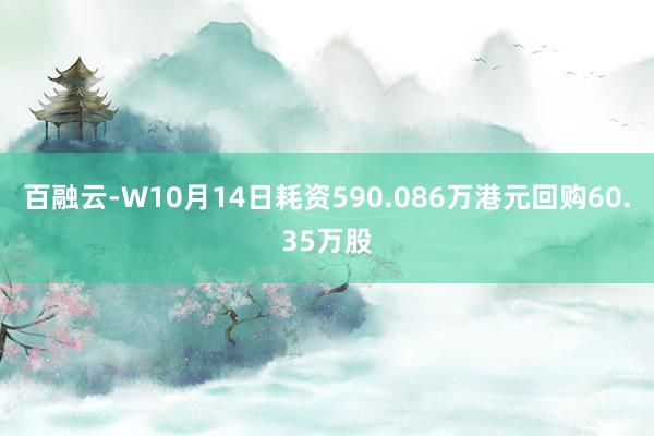 百融云-W10月14日耗资590.086万港元回购60.35万股